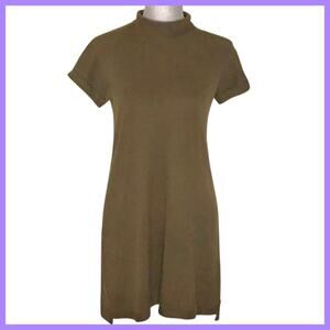 Brunello Cucinelli Brown Mock Neck Dress Size S